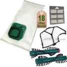 18 Filtertüten + Filter Duft Bürsten geeignet für Vorwerk Kobold VK 140 VK 150 