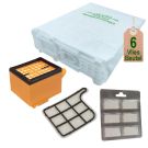 Filtertüten + Filter Set + Duft geeignet für Vorwerk Kobold VK 135 und VK 136 