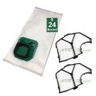 24 Staubsaugerbeutel + 2 Filter passend für Vorwerk Kobold VK 140 VK 150