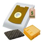 Staubsaugerbeutel Filtertüten Microvlies und Filter Set geeignet für Vorwerk Tiger 260 
