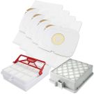 4 Vlies Staubsaugerbeutel Beutel Staubcontainer + 1 Hepa + 1 Hepa Carbon Filter passend fÃ¼r Lux Intelligence S115 Staubsauger