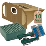 10 Staubsaugerbeutel Filtertüten Hepa H12 Bürsten Duft geeignet für Vorwerk Tiger 251 252