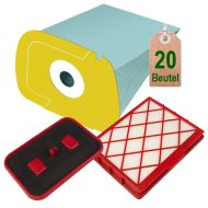 Angebot Filterset + 20 Staubsaugerbeutel geeignet für LUX 1 Royal D 820